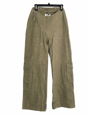 Ruve Shop Korl Cargo Pants Women Size S Wide Leg Utility Olive Green NWT